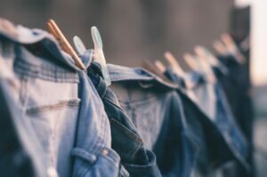 pants on a clothing line
